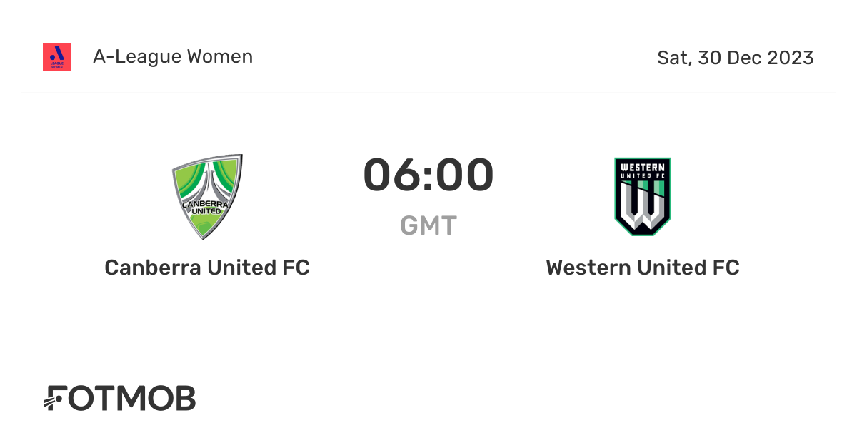 Canberra United FC vs Western United FC live score, predicted lineups