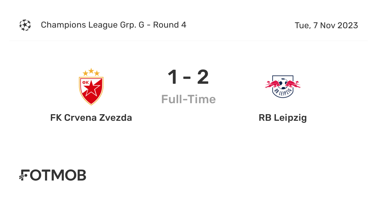 FK Crvena Zvezda vs RB Leipzig - live score, predicted lineups and H2H  stats.
