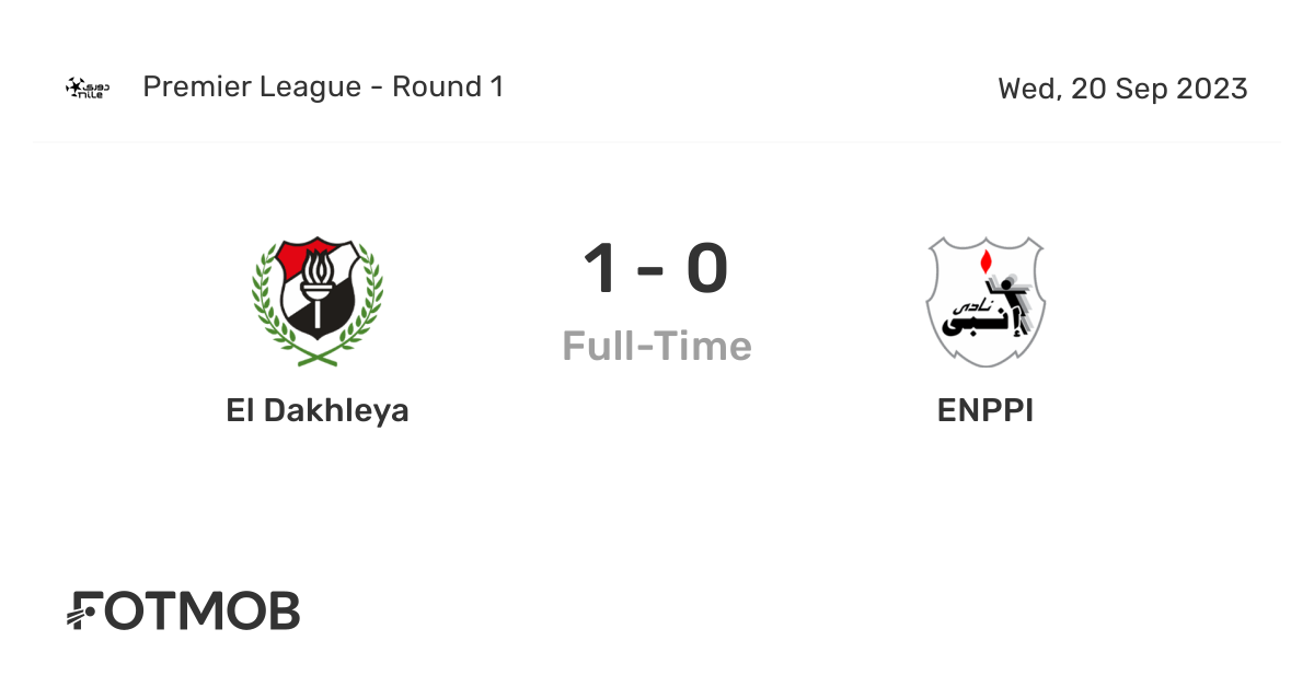 El Dakhleya vs ENPPI live score, predicted lineups and H2H stats.