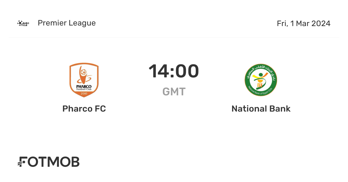 national bank of egypt sc vs pharco fc stats