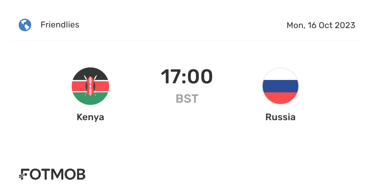 Kenya vs Russia live score, predicted lineups and H2H stats