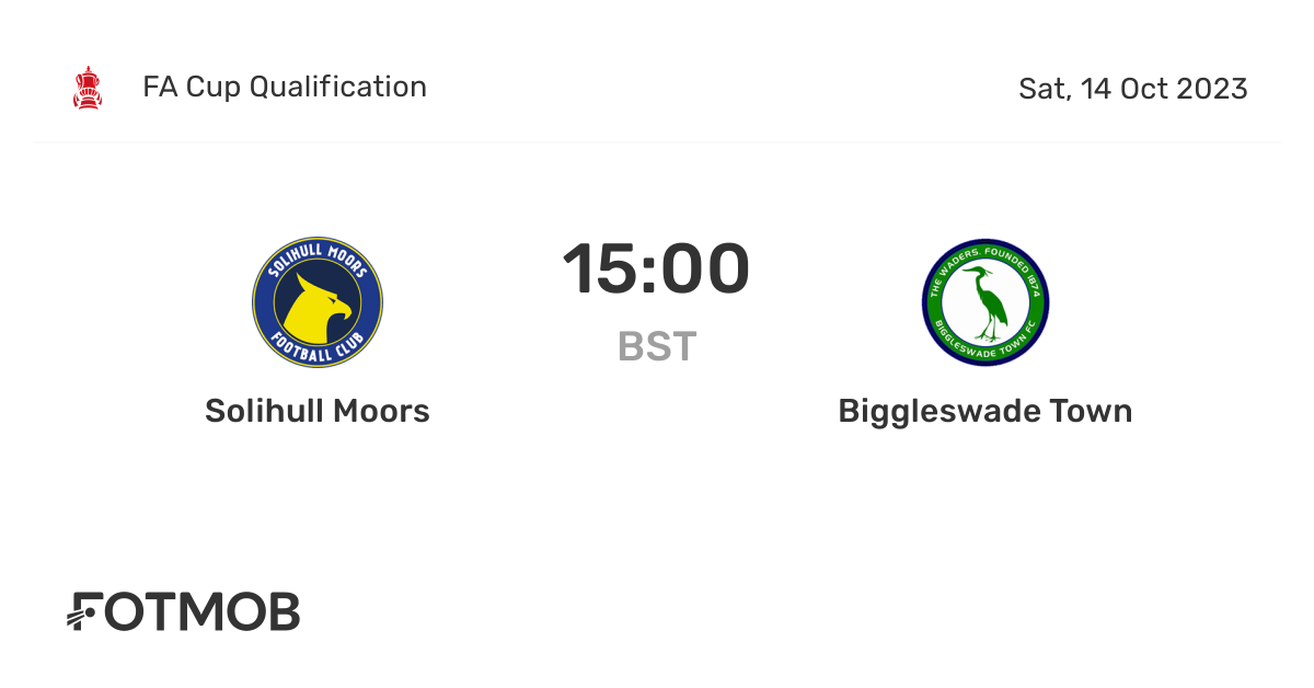 Solihull Moors vs Biggleswade Town live score, predicted lineups and