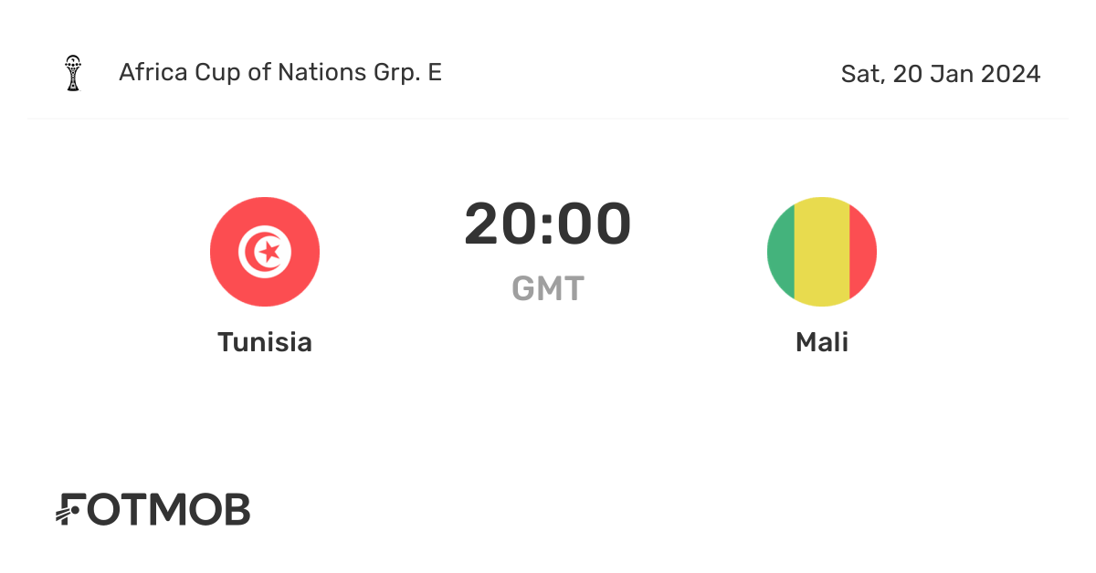 Tunisie contre Mali score en direct, compositions probables et