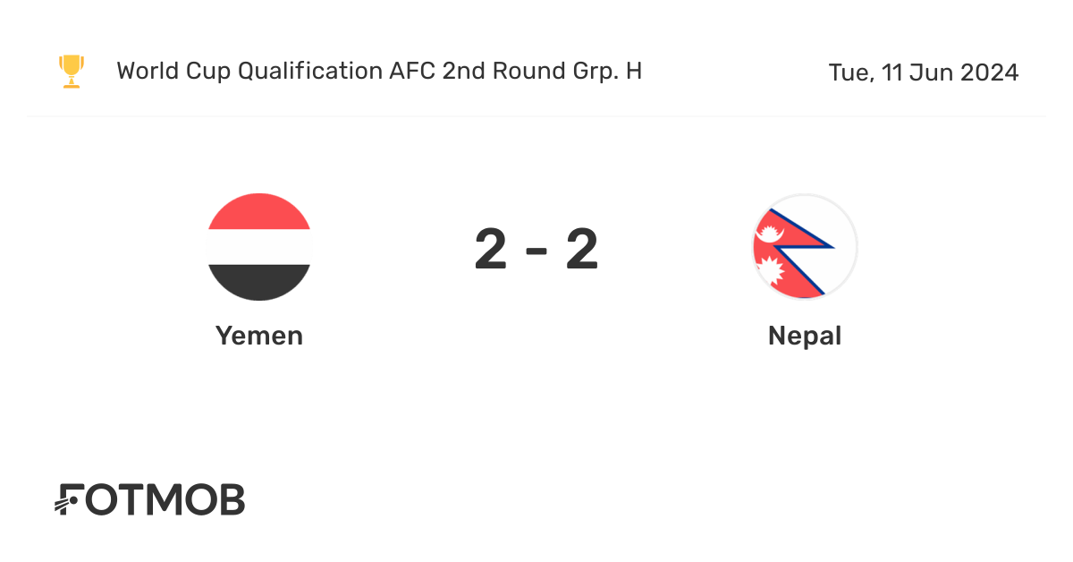 Yemen vs Nepal - live score, predicted lineups and H2H stats