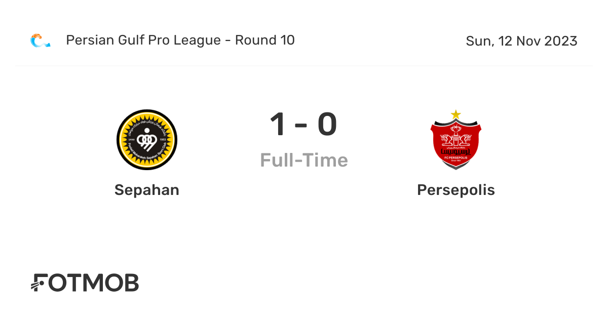 Persian Gulf Pro League placar ao vivo, partidas e resultados - Sofascore