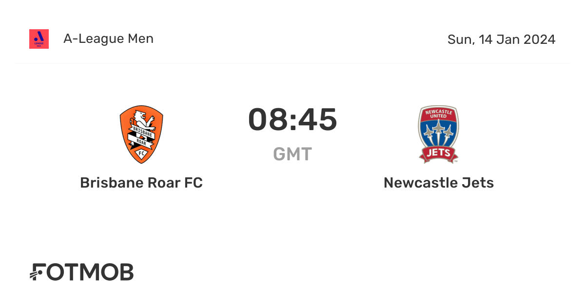 Brisbane Roar FC contre Newcastle Jets score en direct, compositions