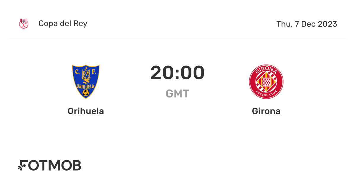 Orihuela vs Girona live score, predicted lineups and H2H stats
