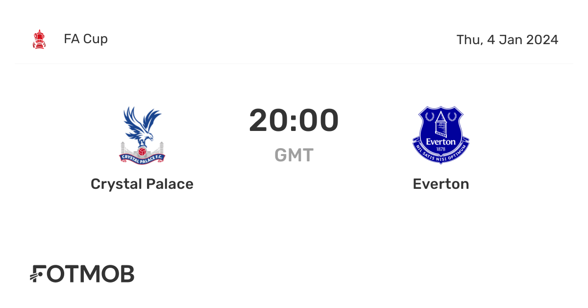 Crystal Palace vs Everton resultado ao