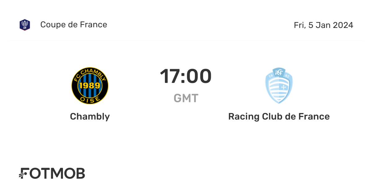 Chambly vs Racing Club de France