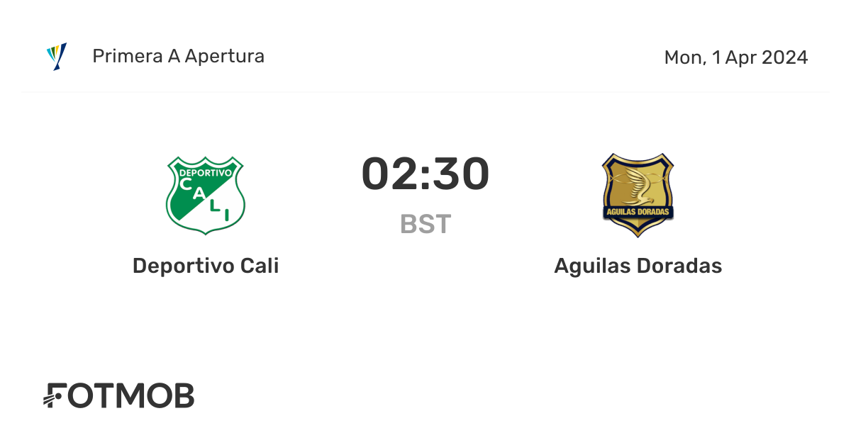 Deportivo Cali vs Rionegro Aguilas - tỷ số trực tiếp, đội hình dự kiến ...