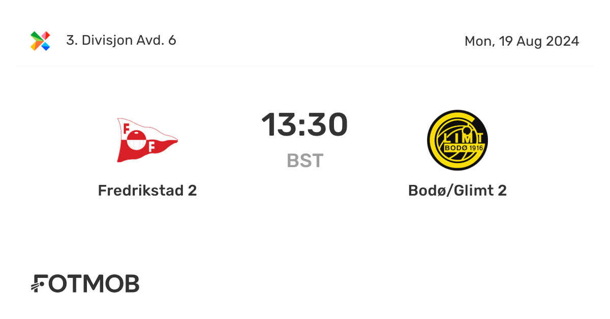 Fredrikstad 2 vs Bodø/Glimt 2 - live score, predicted lineups and H2H stats