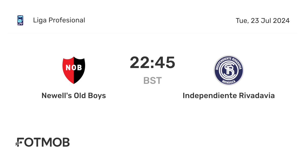 Newell's Old Boys vs Independiente Rivadavia - live score, predicted