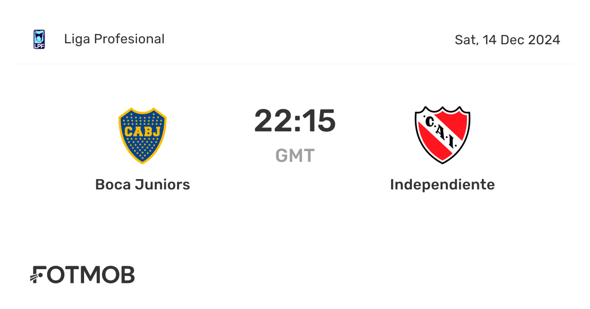 Boca Juniors Vs Independiente Live Score Predicted Lineups And H2h Stats