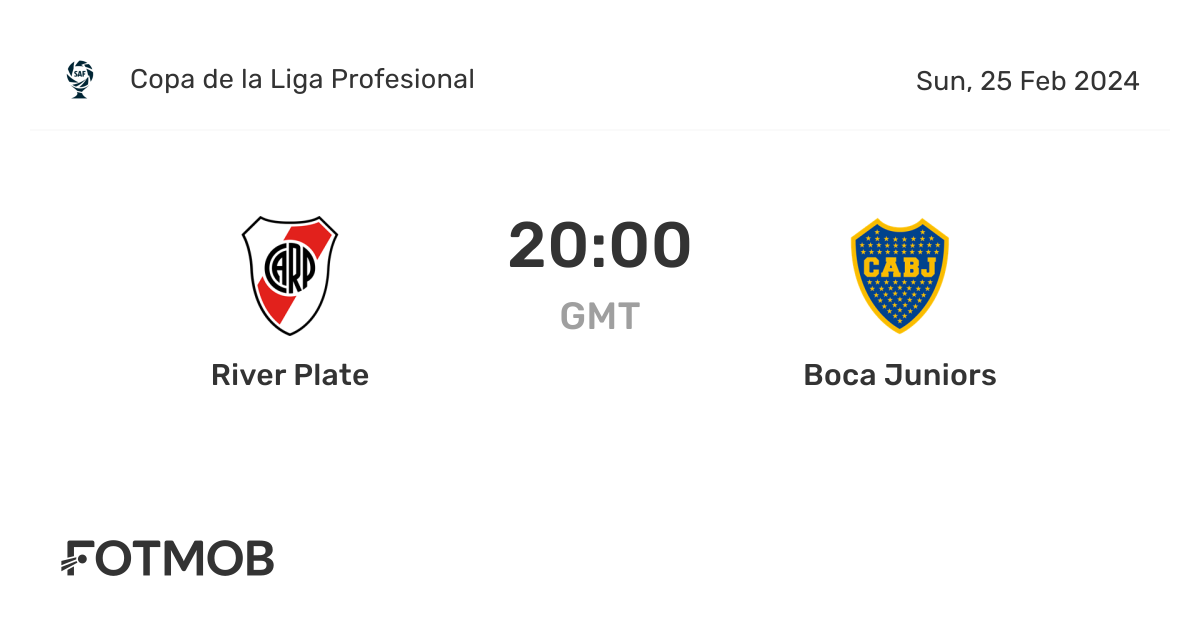 River Plate vs Boca Juniors - live score, predicted lineups and H2H stats