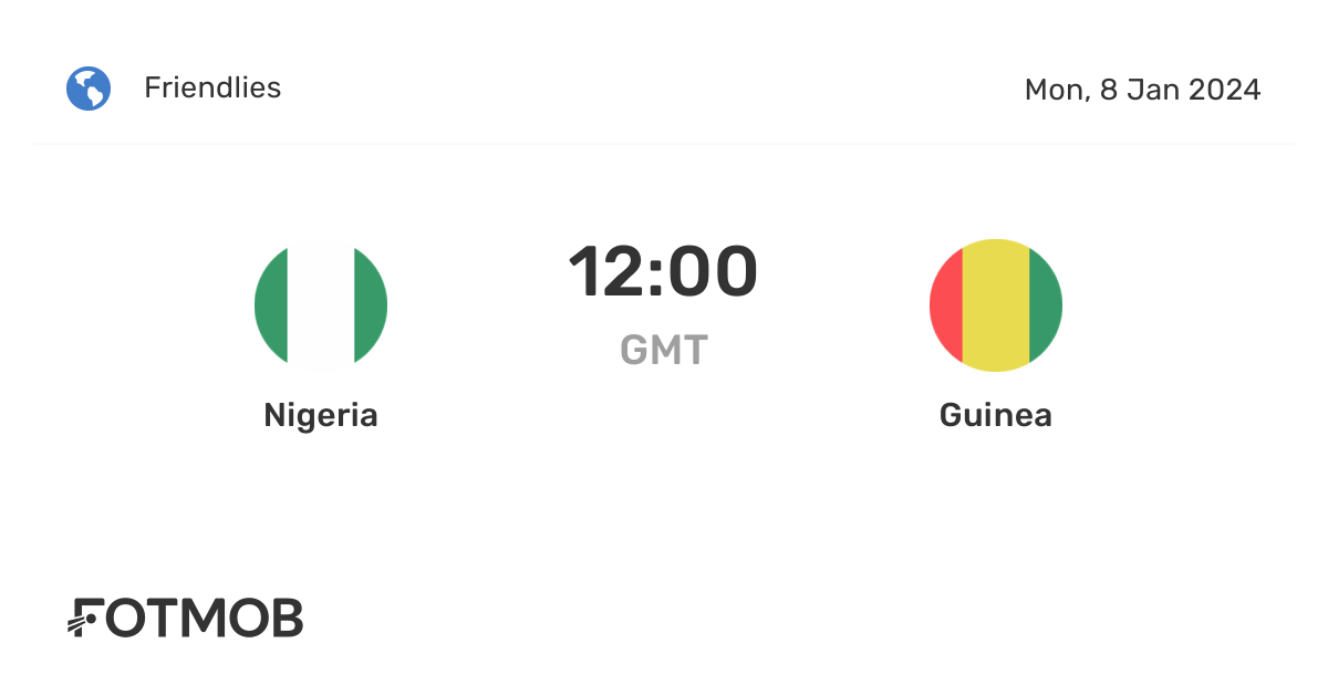 Nigeria vs Guinea live score, predicted lineups and H2H stats