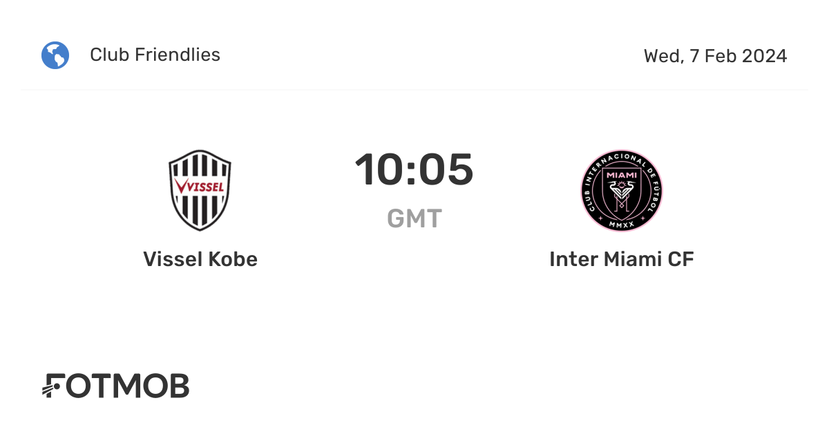 Vissel Kobe gegen Inter Miami CF live Ergebnisse, voraussichtliche Aufstellungen und H2H