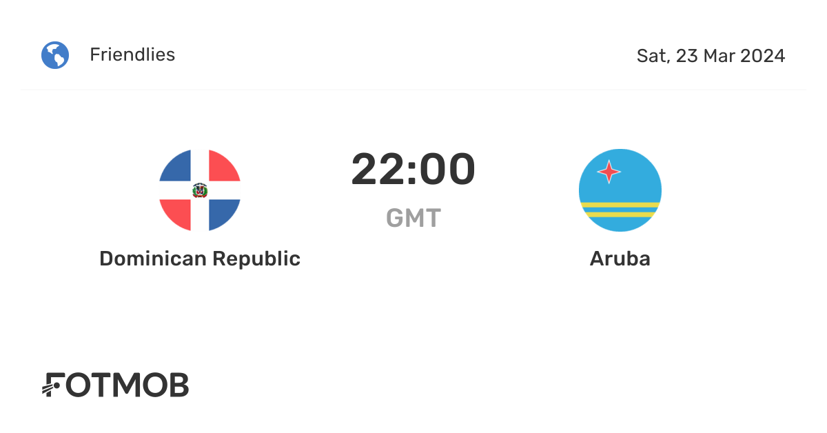Dominican Republic vs Aruba live score, predicted lineups and H2H stats