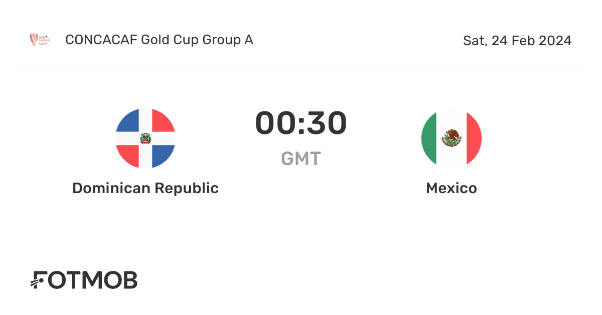 Dominican Republic vs Mexico live score, predicted lineups and H2H stats