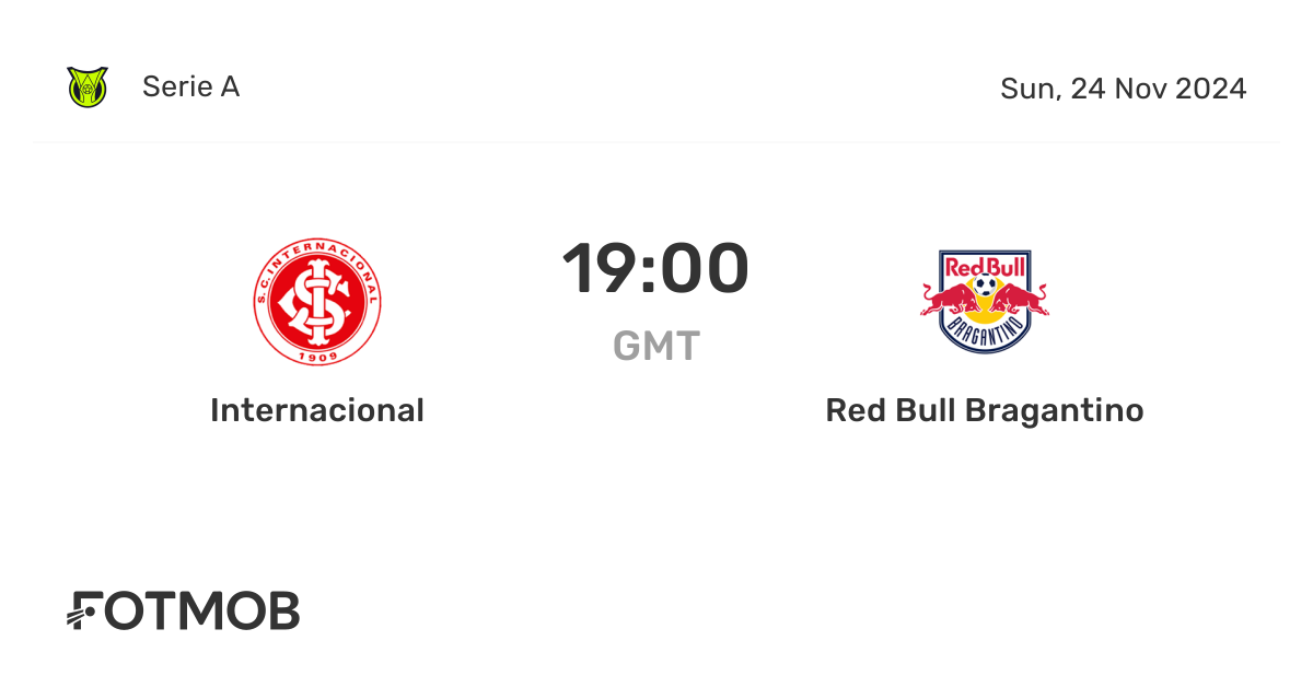 Internacional vs Red Bull Bragantino - live score, predicted lineups