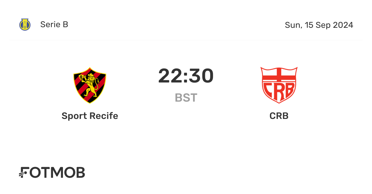 Sport Recife vs CRB - live score, predicted lineups and H2H stats