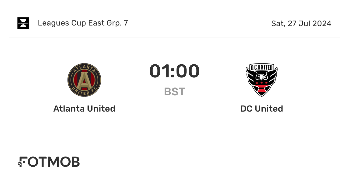 Atlanta United vs DC United live score, predicted lineups and H2H stats