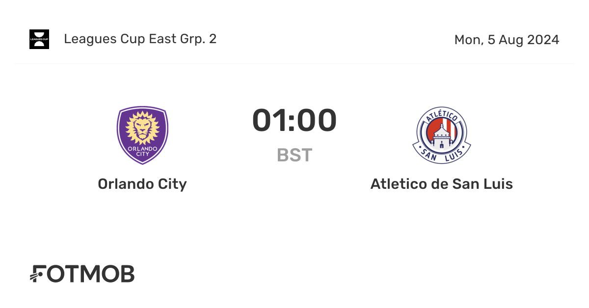 Orlando City vs Atletico de San Luis - live score, predicted lineups