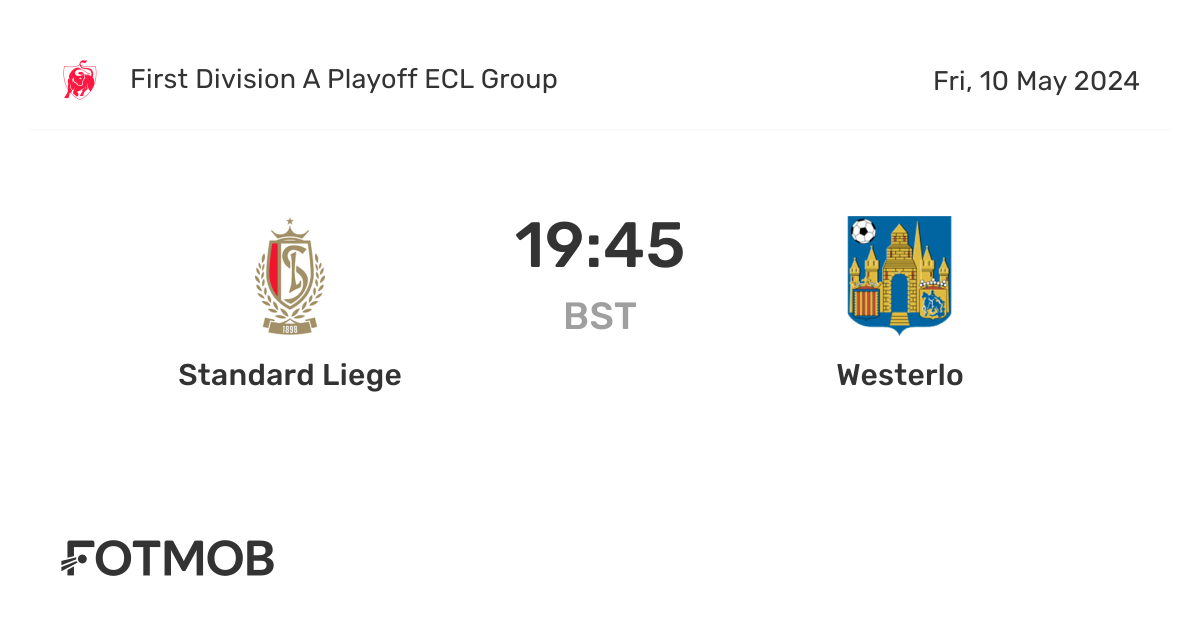Standard Liege vs Westerlo live score, predicted lineups and H2H stats