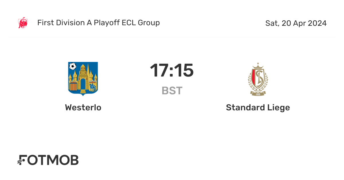 Westerlo vs Standard Liege live score, predicted lineups and H2H stats