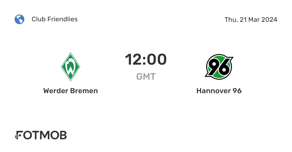 Werder Bremen vs Hannover 96 - live score, predicted lineups and H2H stats