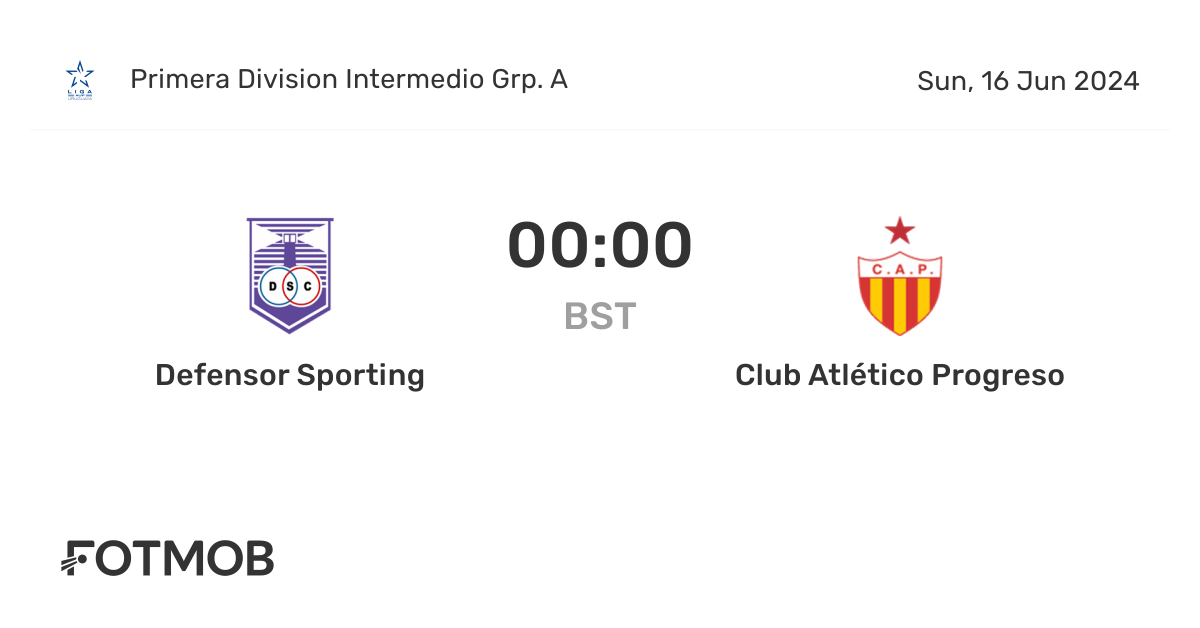 Defensor Sporting vs Club Atletico Progreso live score, predicted
