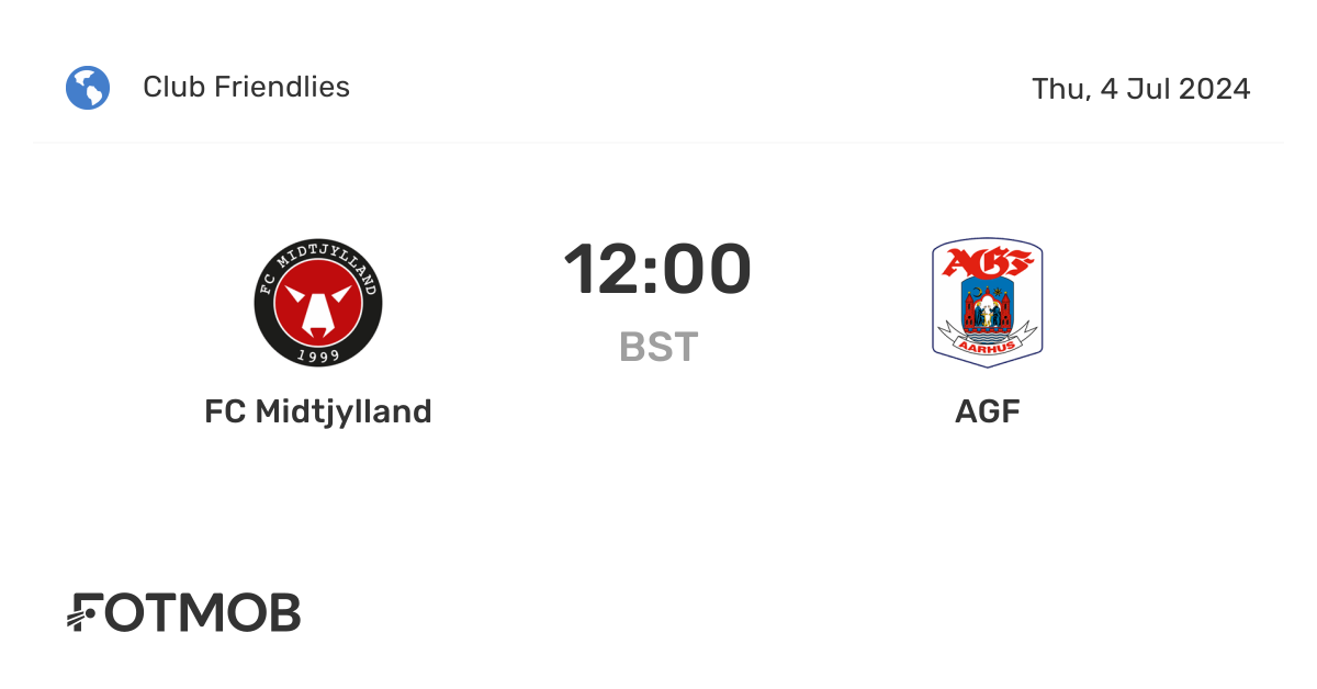 Midtjylland vs AGF Aarhus live score, predicted lineups and H2H stats