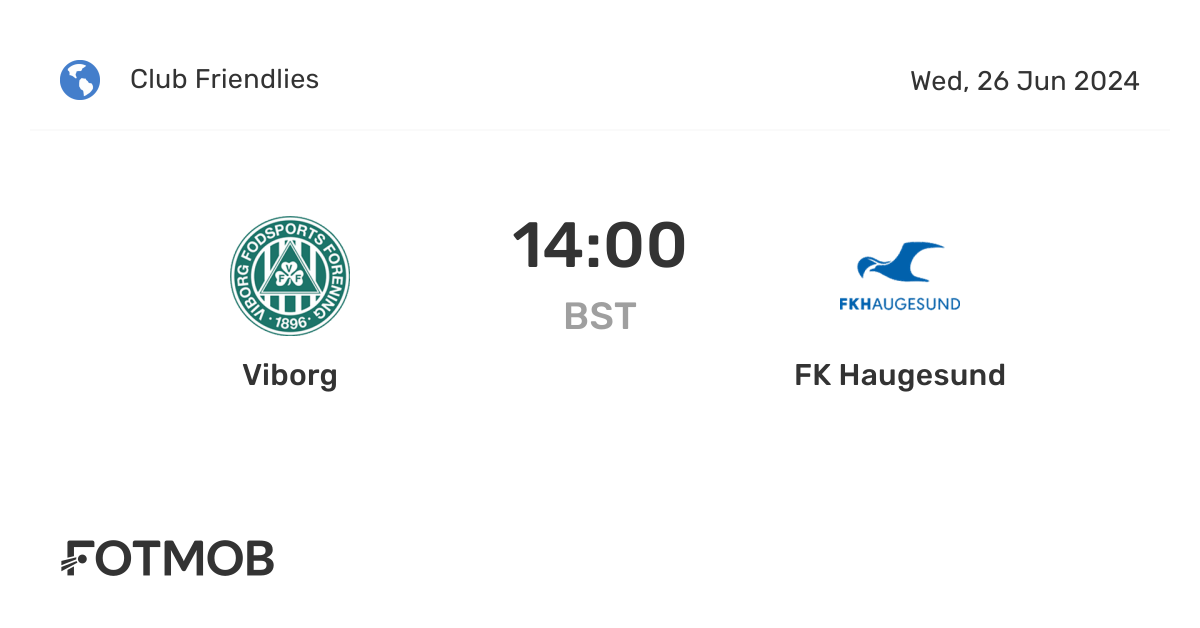 vs FK Haugesund live score, predicted lineups and H2H stats