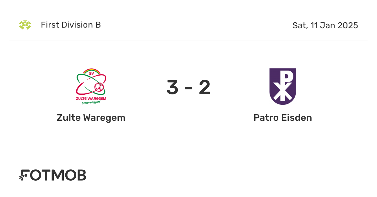 Zulte Waregem vs Patro Eisden - live score, predicted lineups and H2H stats
