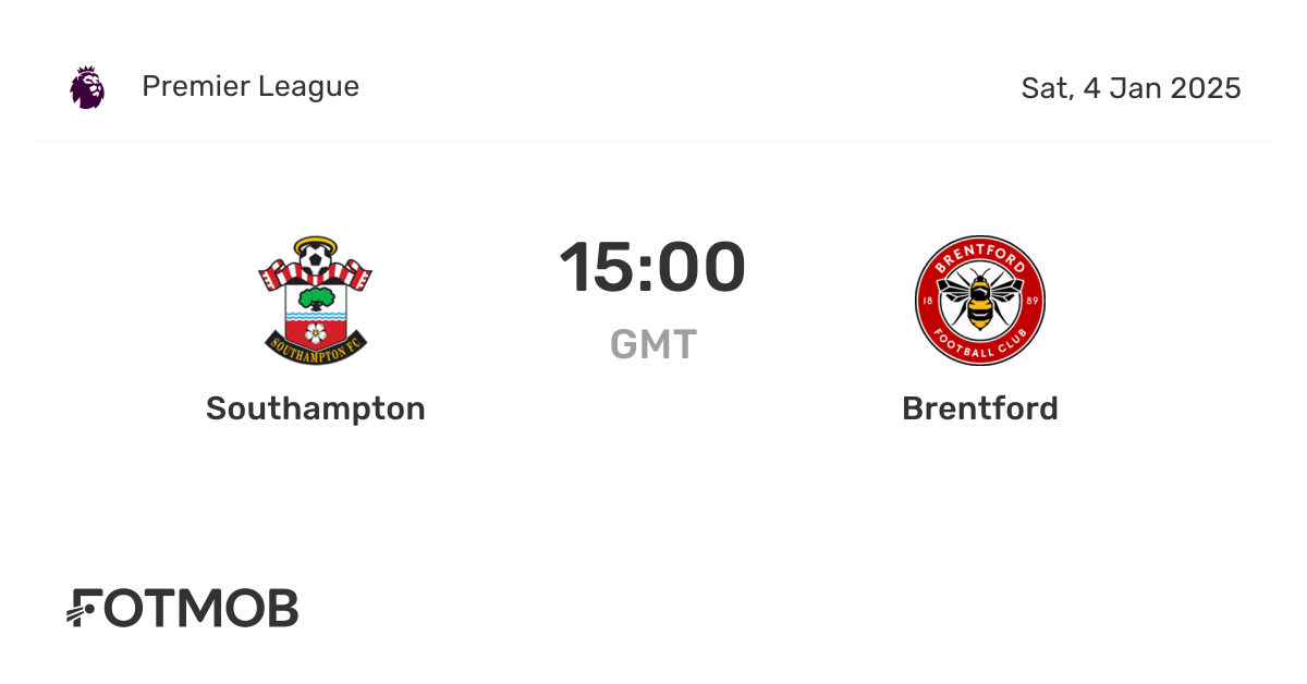 Southampton vs Brentford - live score, predicted lineups and H2H stats