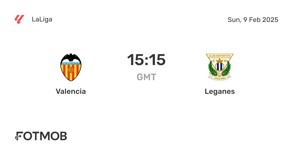 Valencia vs Leganes - live score, predicted lineups and H2H stats
