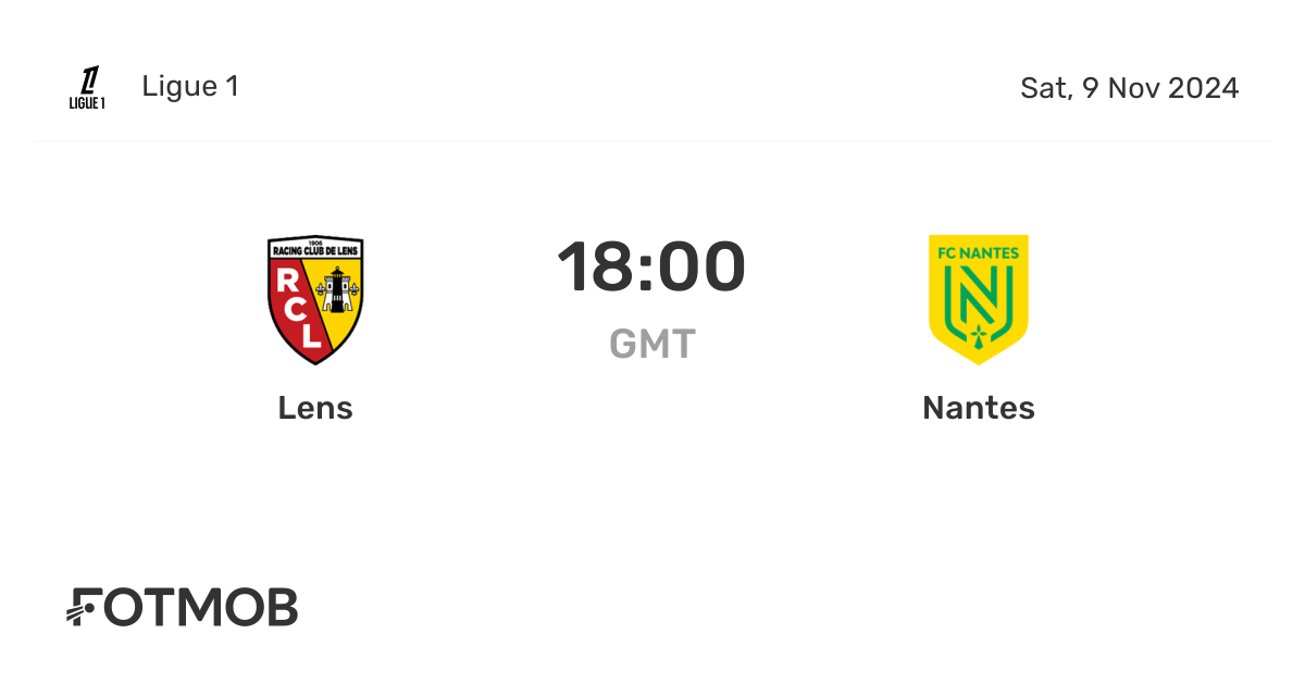 Lens vs Nantes live score, predicted lineups and H2H stats