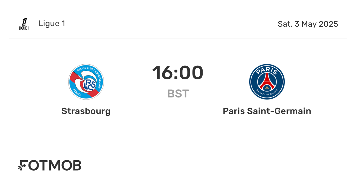 Strasbourg x Paris Saint-Germain - placar ao vivo, escalações prováveis ...