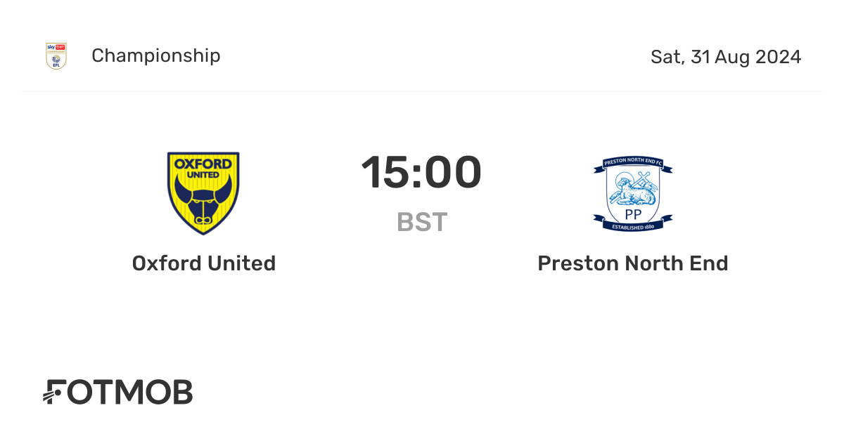Prediksi Skor Pertandingan Oxford United vs Preston North End di Liga Inggris, 13 Desember 2025 Puku