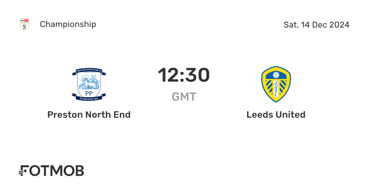 Leeds castrol United vs Preston