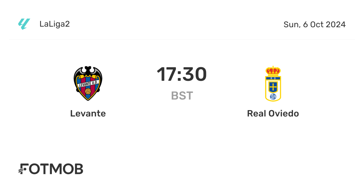 Levante vs Real Oviedo - marcador en vivo, alineaciones previstas y ...