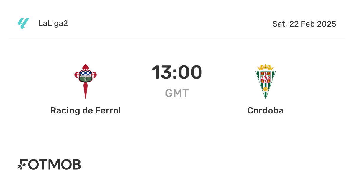 Racing de Ferrol vs Cordoba - live score, predicted lineups and H2H stats