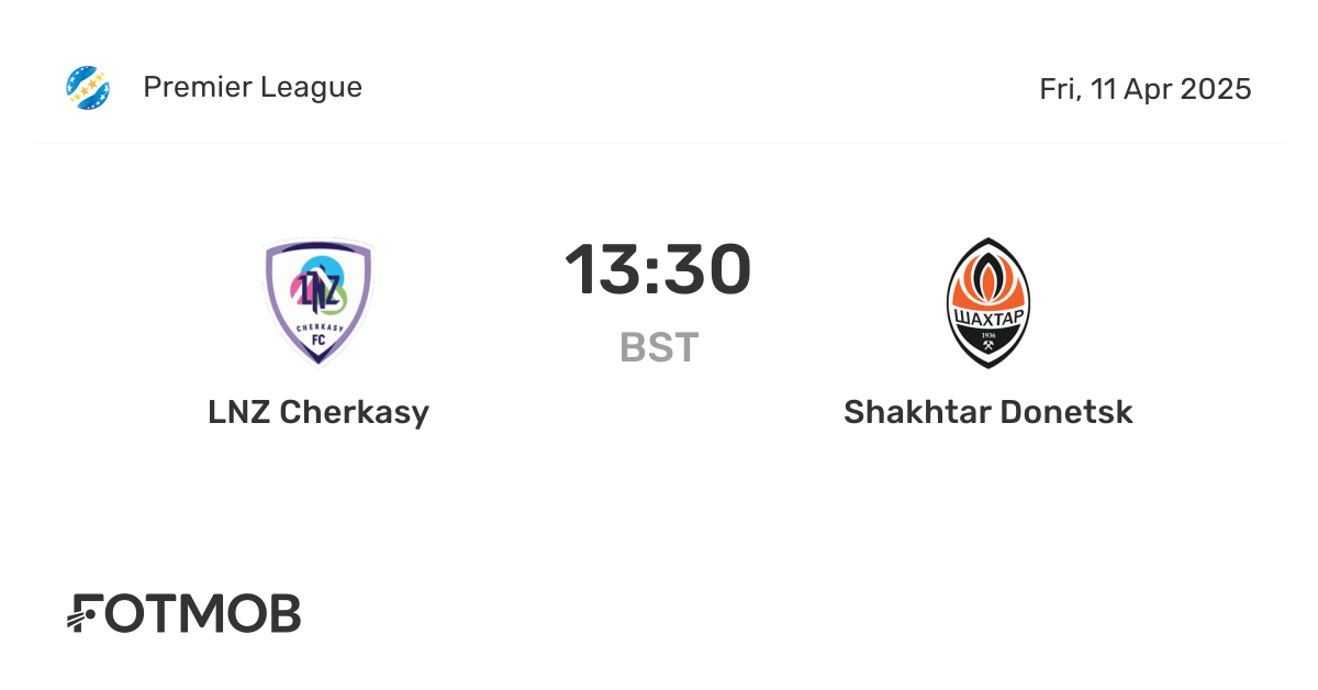 LNZ Cherkasy vs Shakhtar Donetsk - live score, predicted lineups and ...