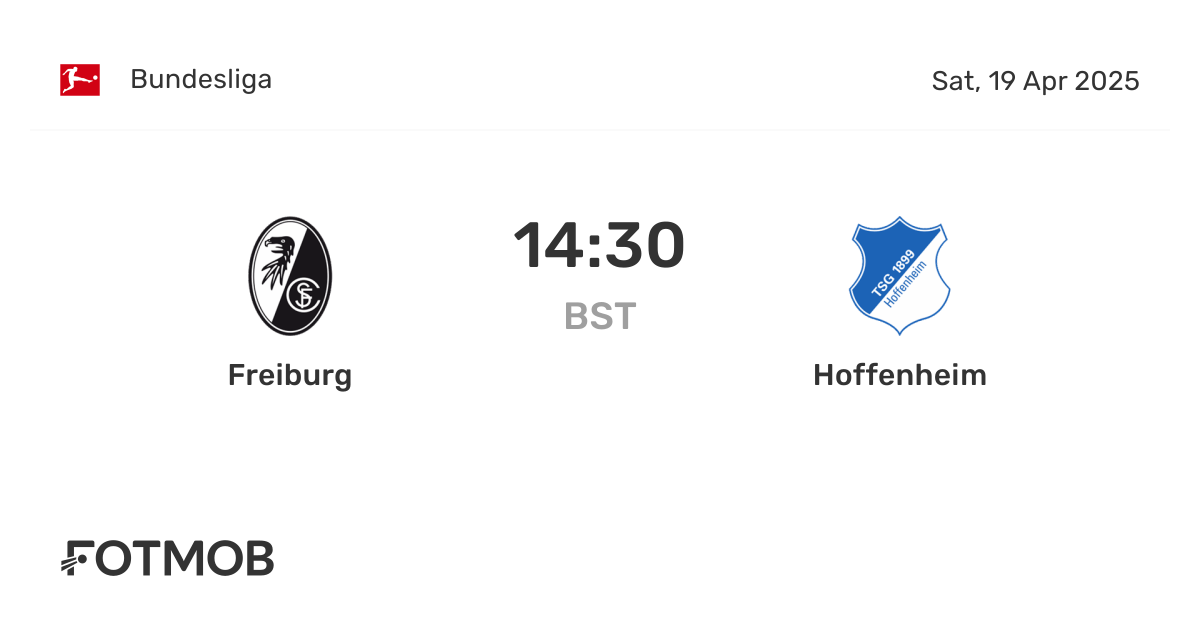 Freiburg vs Hoffenheim - live score, predicted lineups and H2H stats