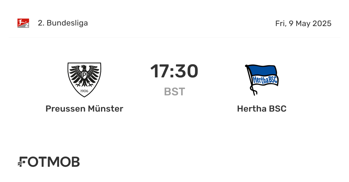 Preussen Münster vs Hertha BSC - marcador en vivo, alineaciones ...