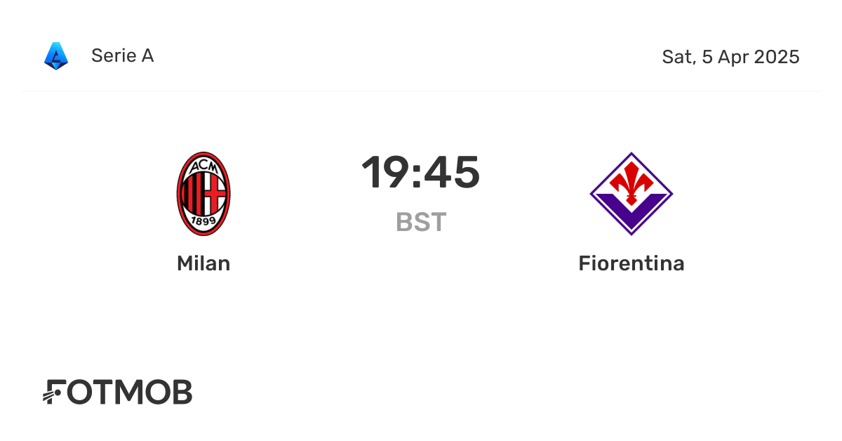 Milan vs Fiorentina live score, predicted lineups and H2H stats