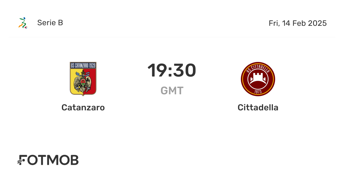 Catanzaro vs Cittadella - live score, predicted lineups and H2H stats