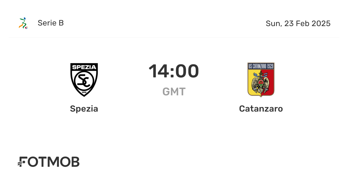 Spezia vs Catanzaro - live score, predicted lineups and H2H stats