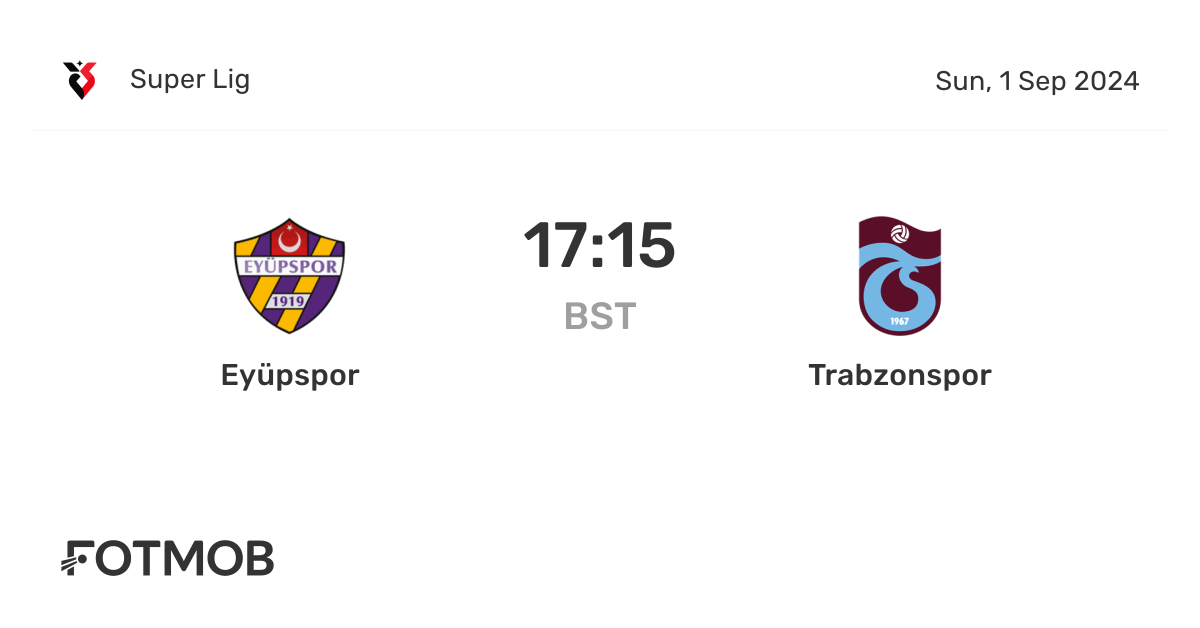 Eyüpspor vs Trabzonspor - live score, predicted lineups and H2H stats
