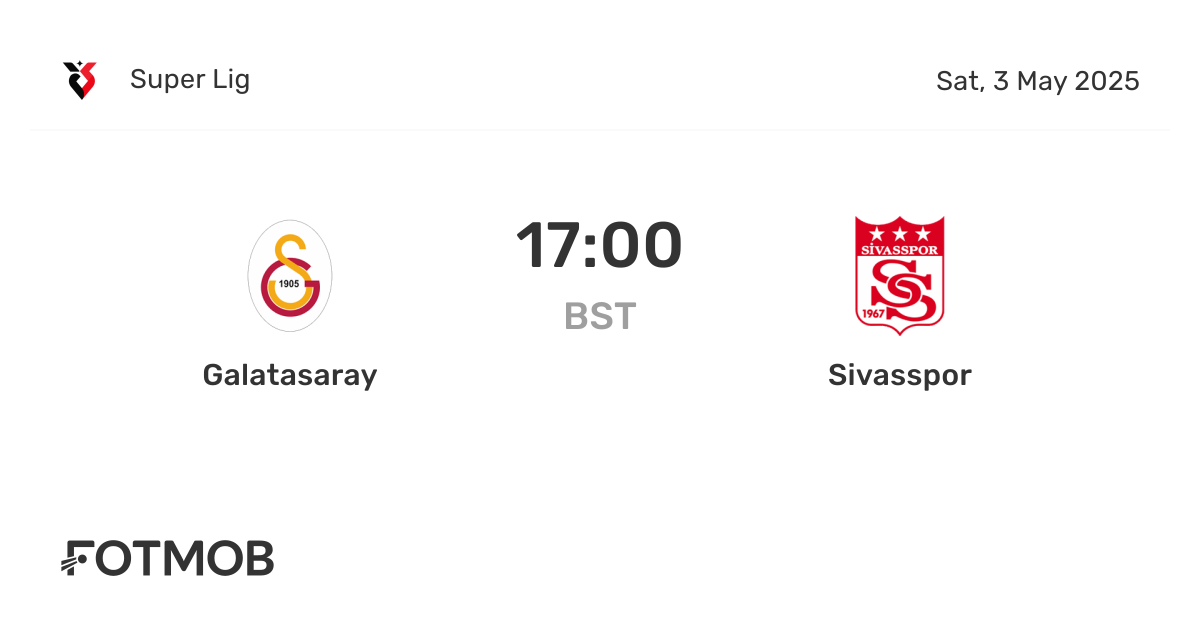 Galatasaray vs Sivasspor - marcador en vivo, alineaciones previstas y ...