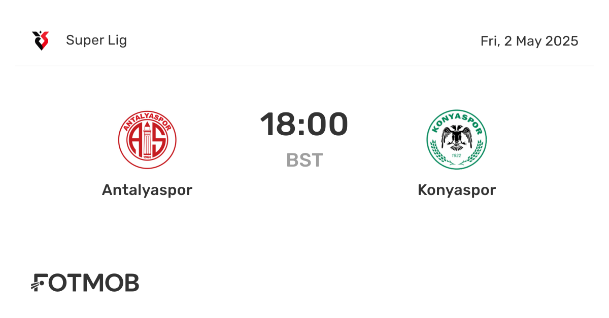 Antalyaspor vs Konyaspor - live score, predicted lineups and H2H stats